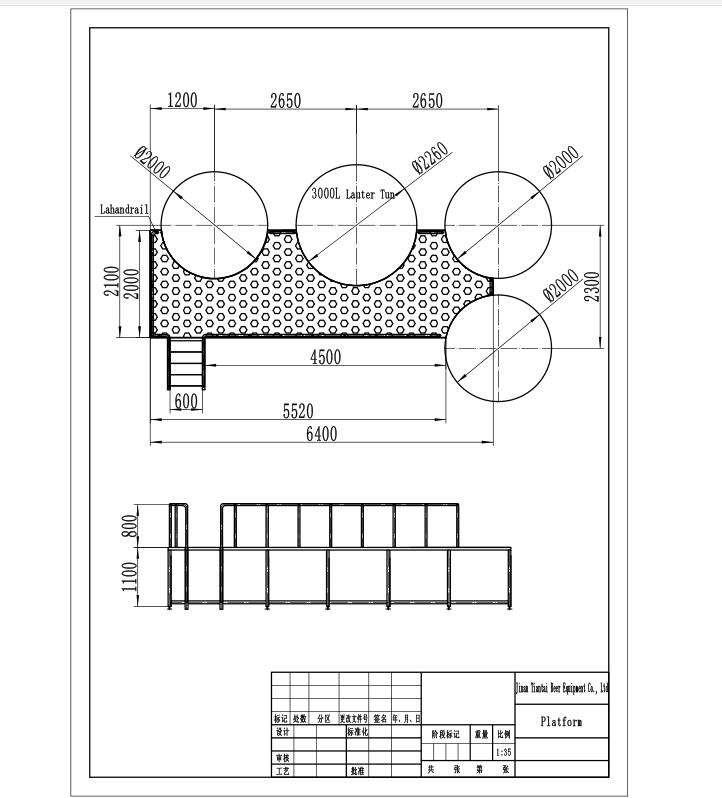 plano de planta de la cervecería