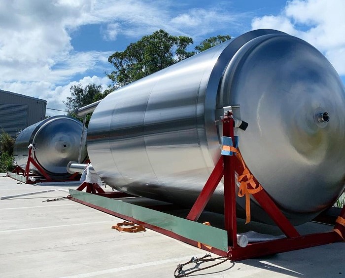 brewing tank on the plate