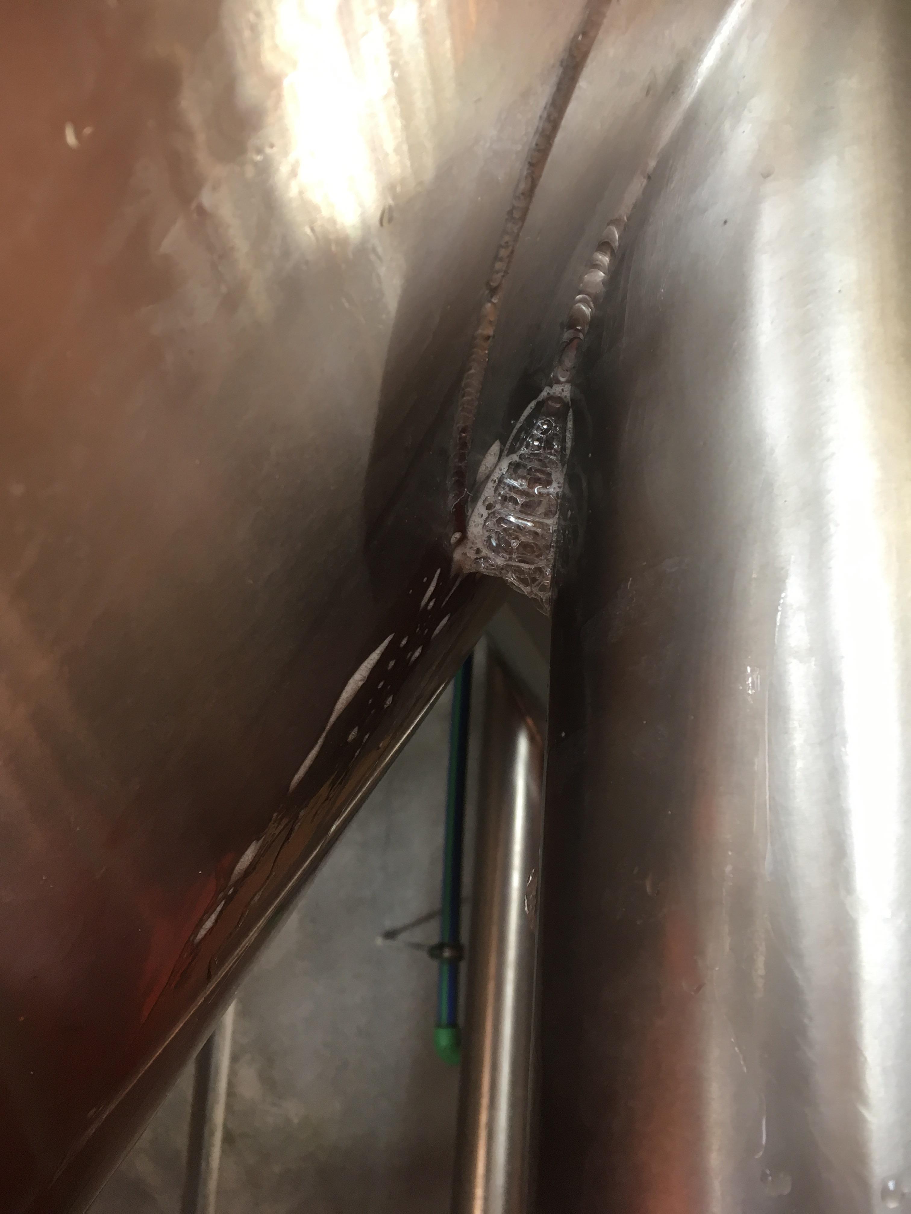 coolant leak from beer fermenter