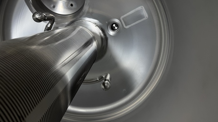 parte superior interior del extractor de lúpulo